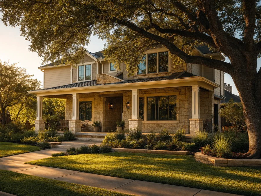 Single-family HOA neighborhood in Central Texas